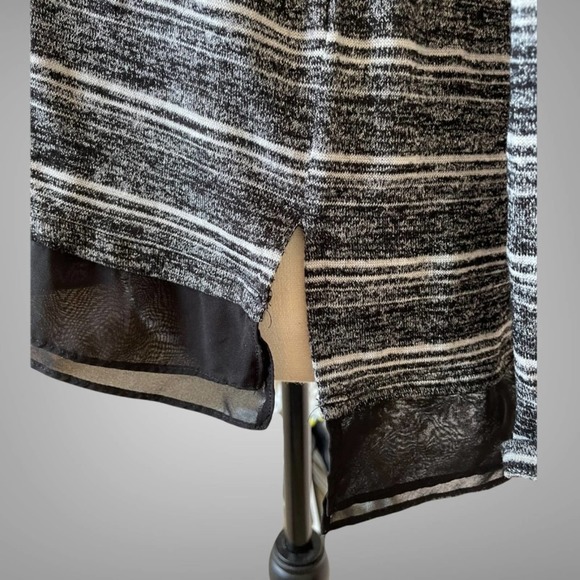 Whbm Black/White Loose Cowlneck Stripe Sweater Size XS - Picture 6 of 10